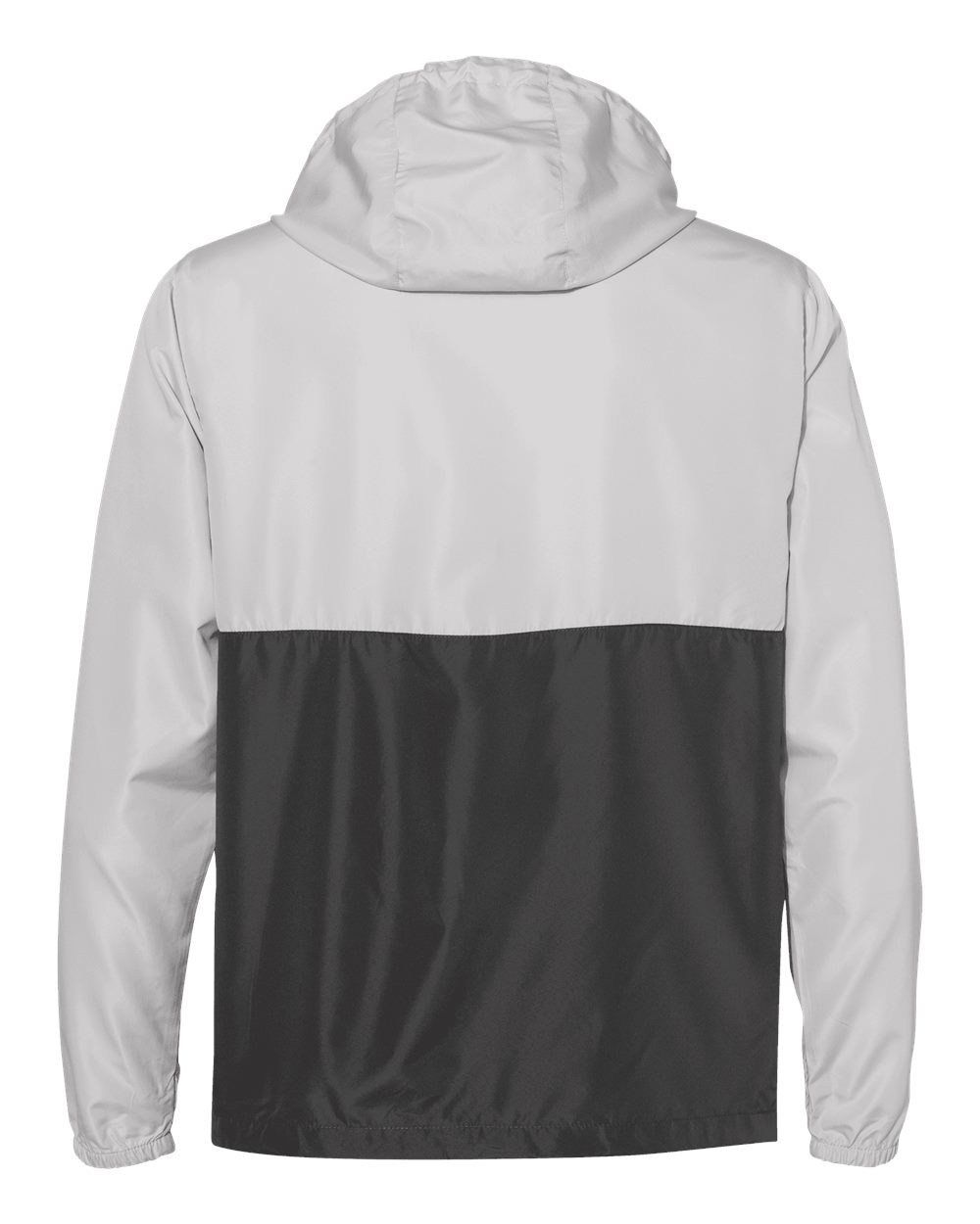 Rear View of Smoke/ Graphite Lightweight Quarter-Zip Windbreaker Pullover Jacket - EXP54LWP