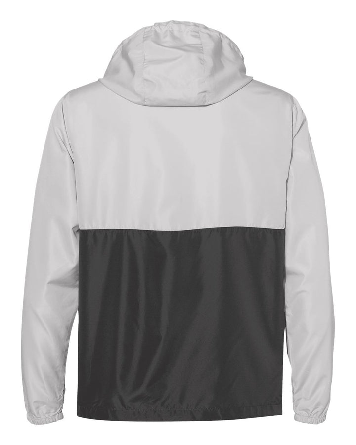 Rear View of Smoke/ Graphite Lightweight Quarter-Zip Windbreaker Pullover Jacket - EXP54LWP