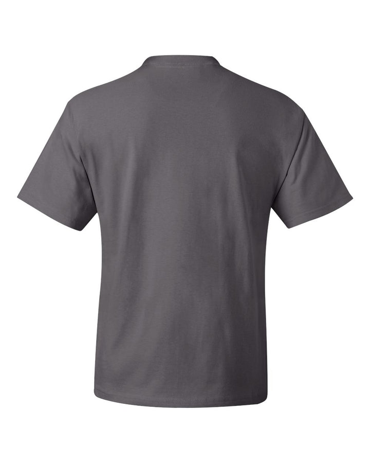Rear View of Smoke Grey Beefy-T® T-Shirt - 5180
