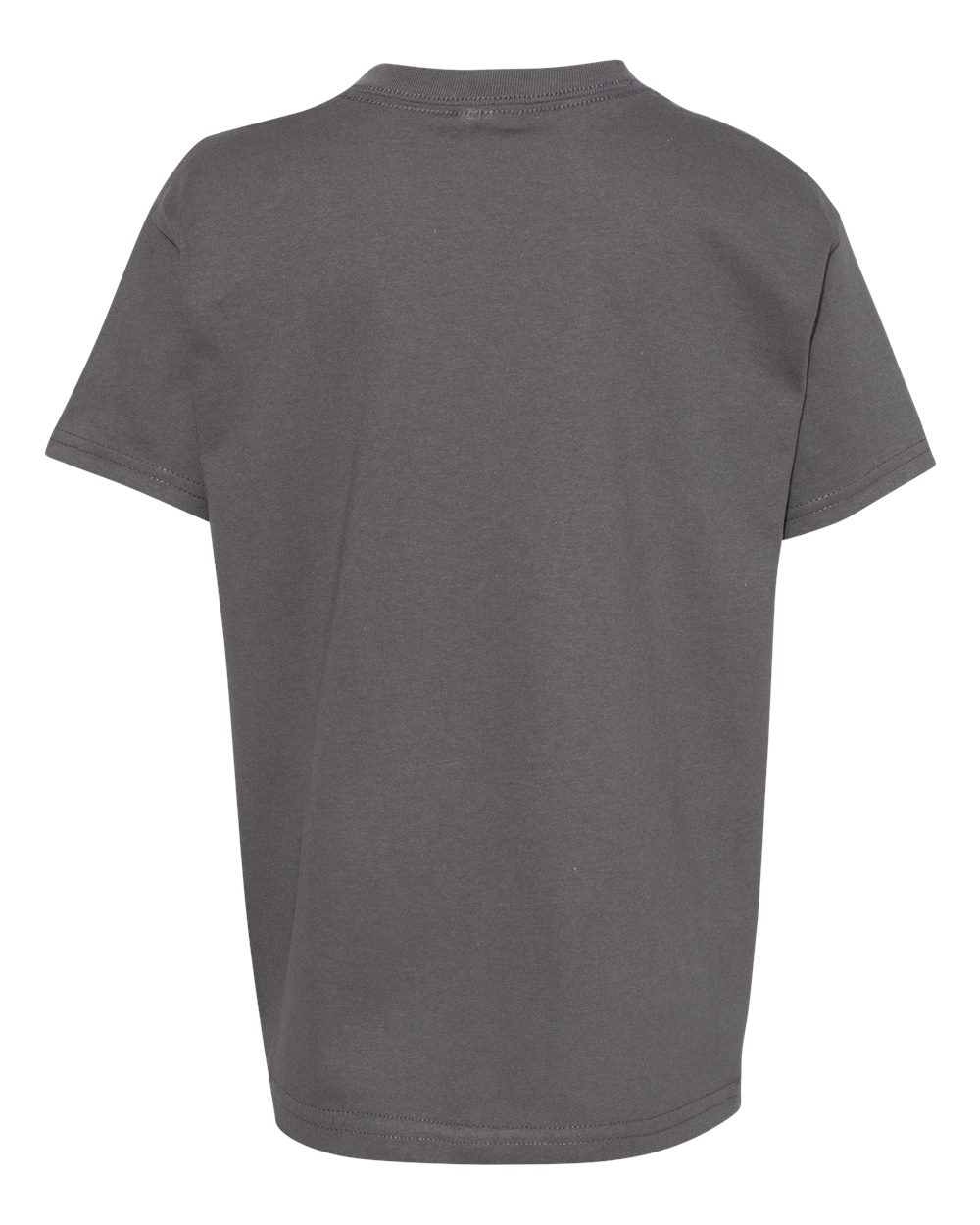 Rear View of Smoke Grey Essential-T Youth T-Shirt - 5480