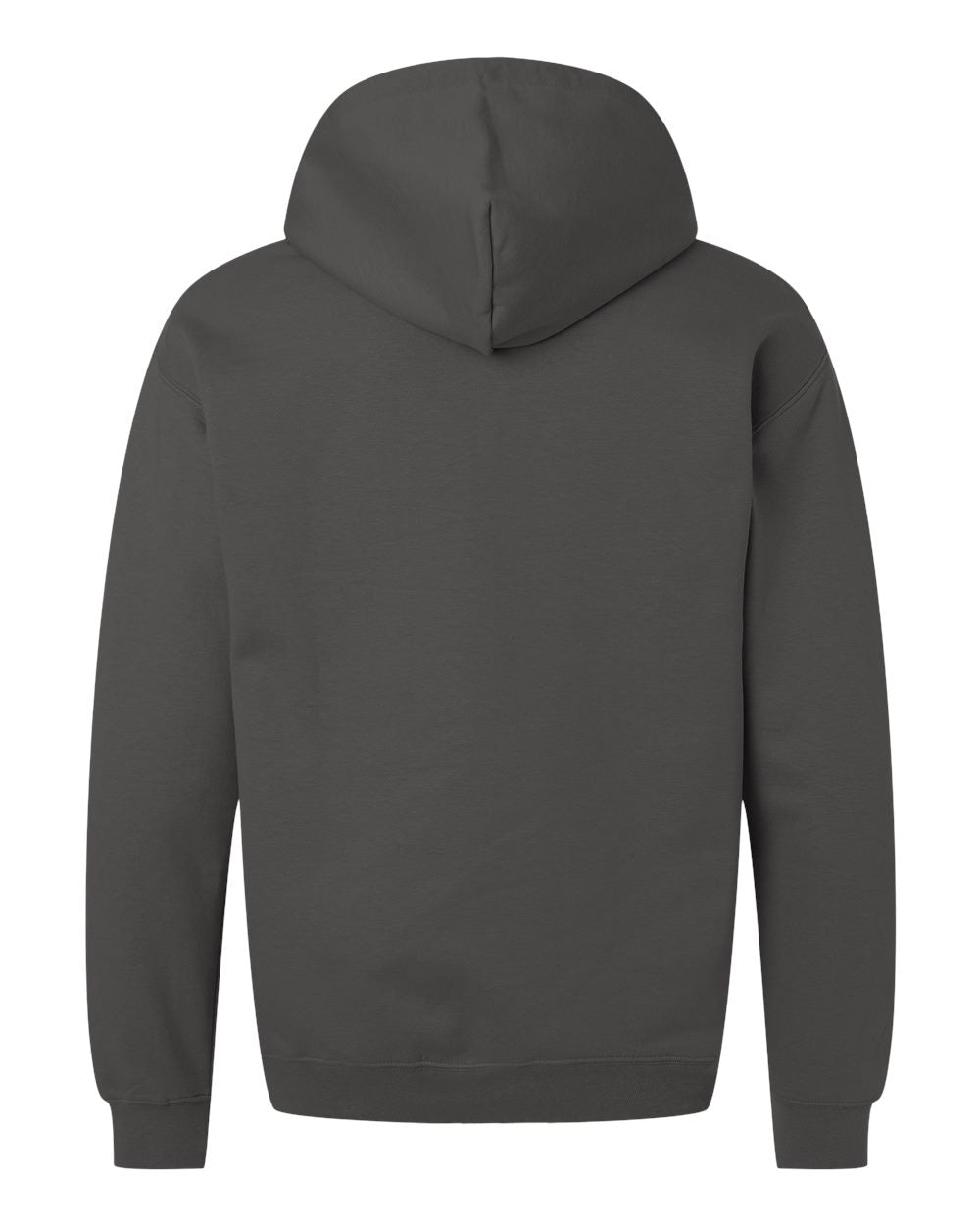 Rear View of Smoke Softstyle® Midweight Hooded Sweatshirt - SF500