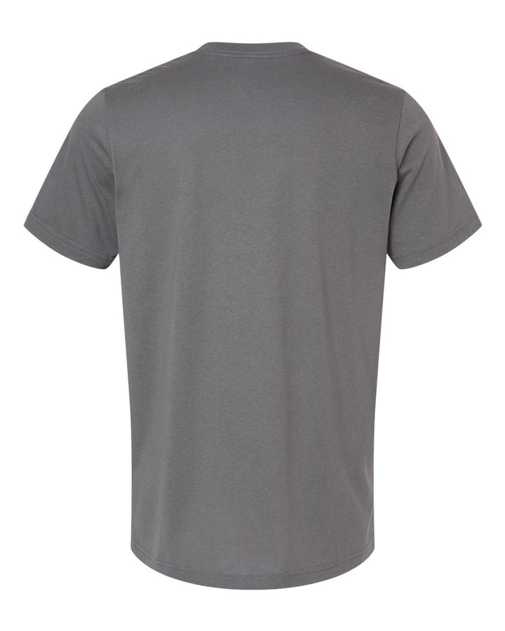 Rear View of Solid Asphalt Blend CVC Jersey Tee - 3001CVC