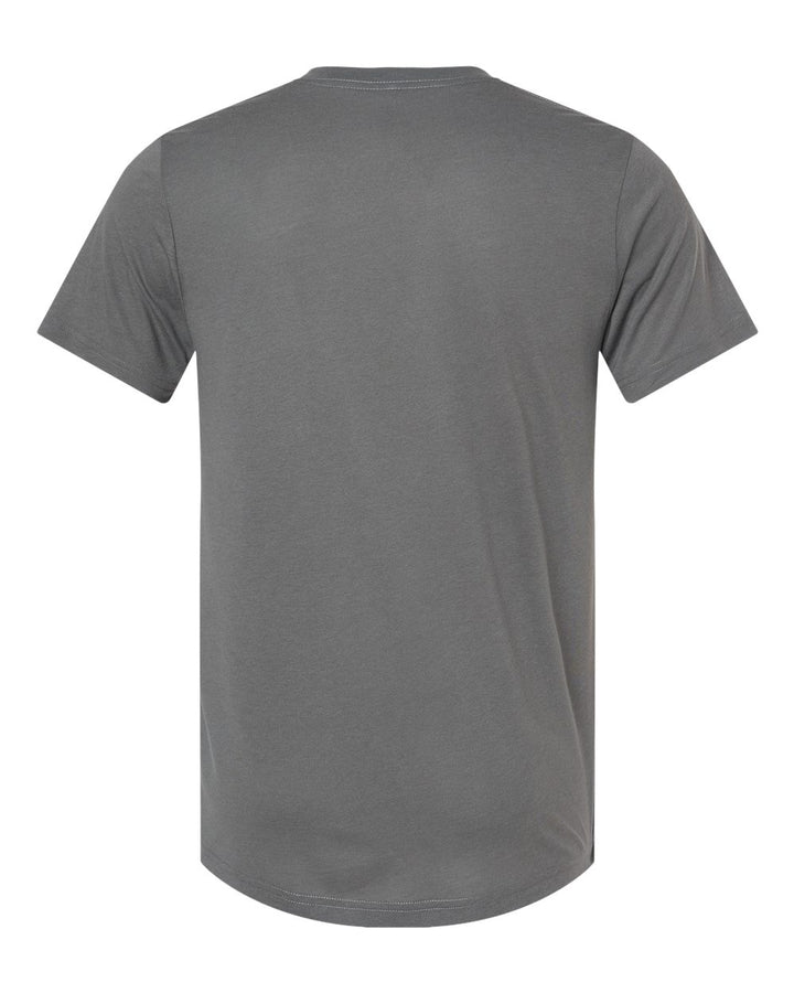 Rear View of Solid Asphalt Triblend Triblend Tee - 3413