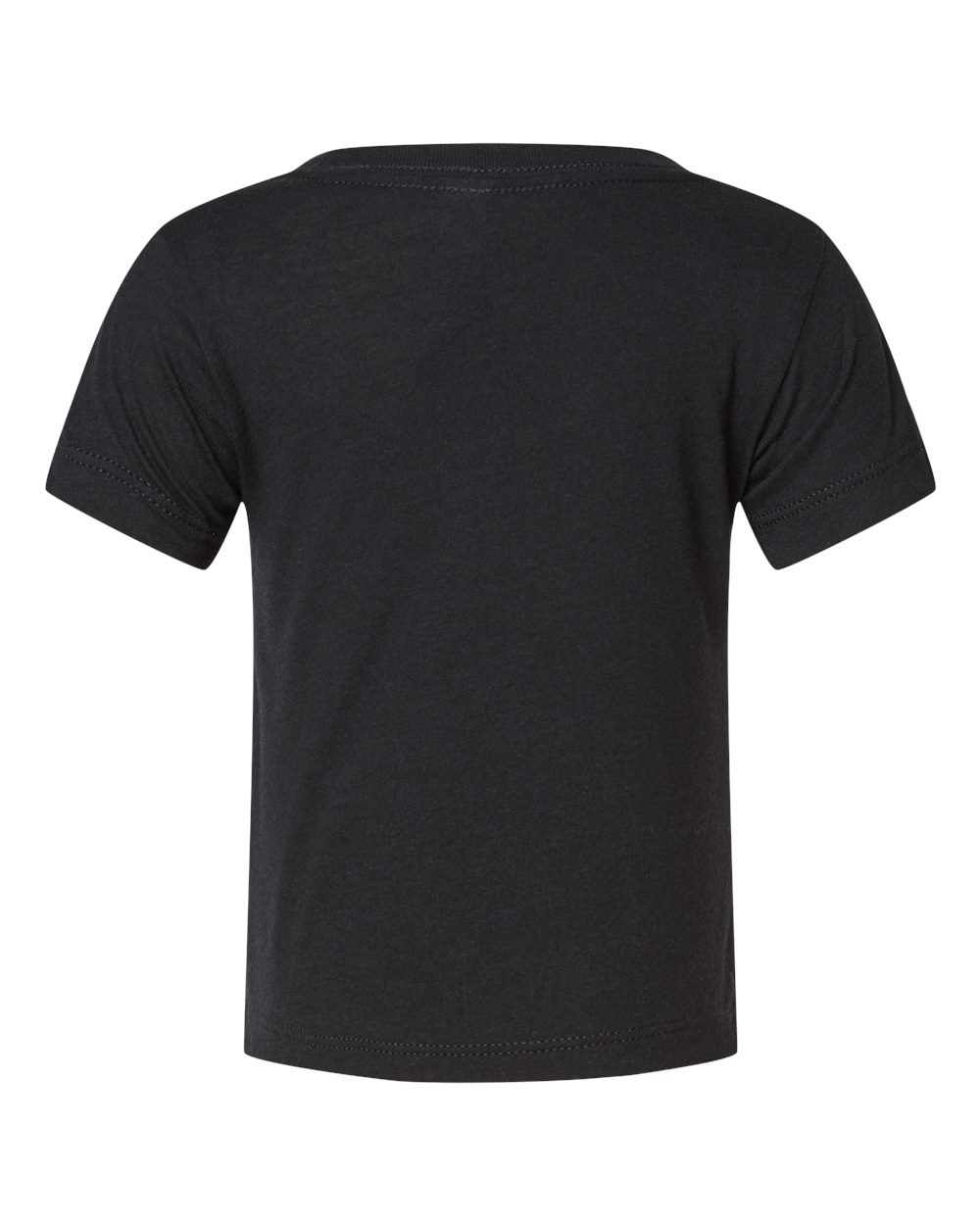 Rear View of Solid Black Triblend Infant Triblend Tee - 3413B