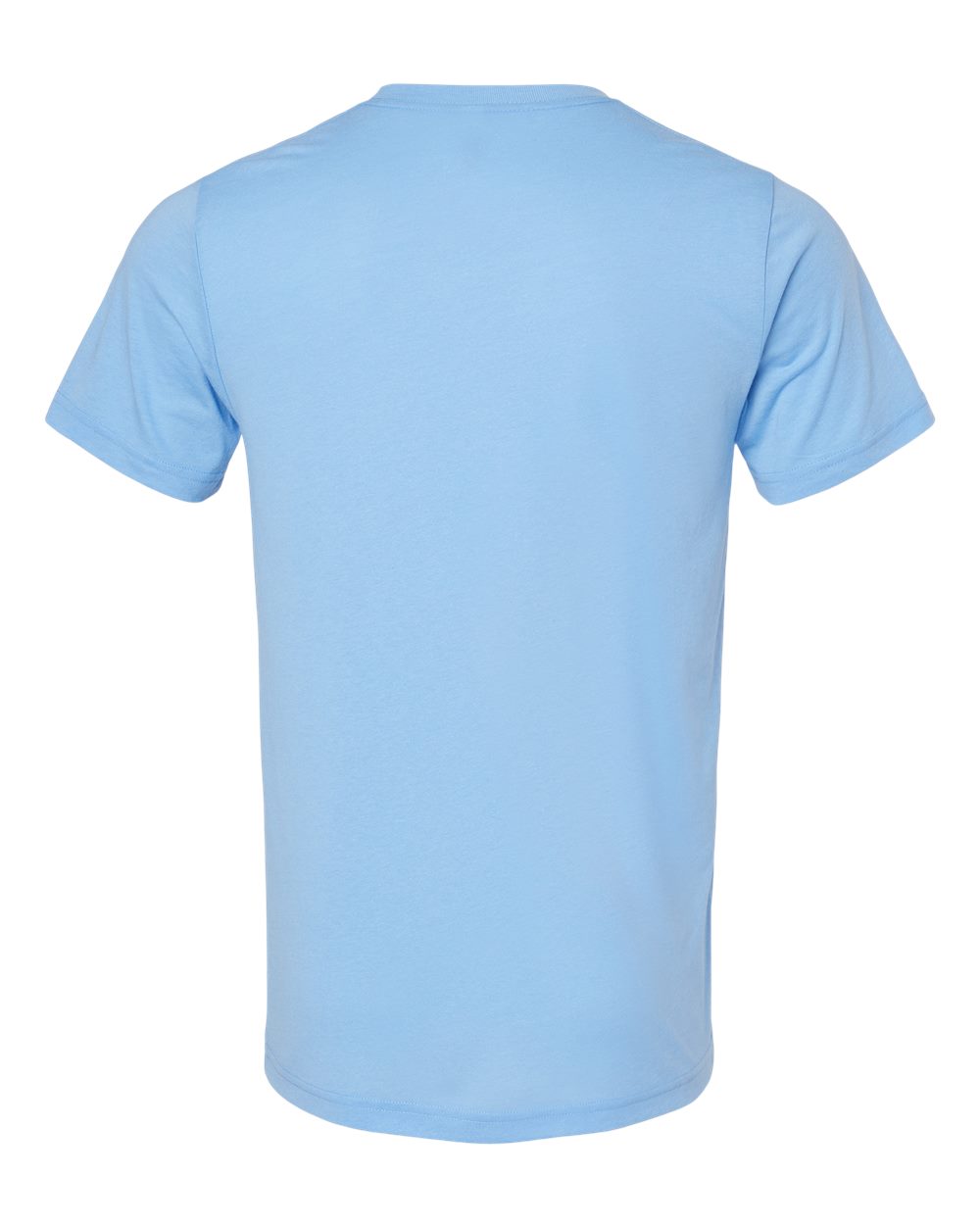 Rear View of Solid Carolina Blue Triblend Triblend Tee - 3413