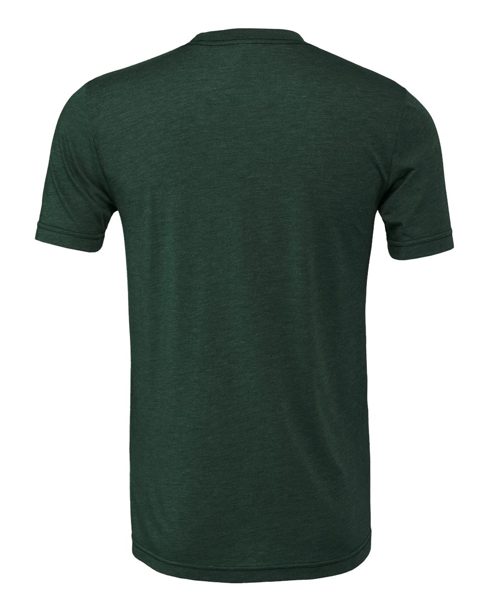Rear View of Solid Forest Triblend Triblend Tee - 3413