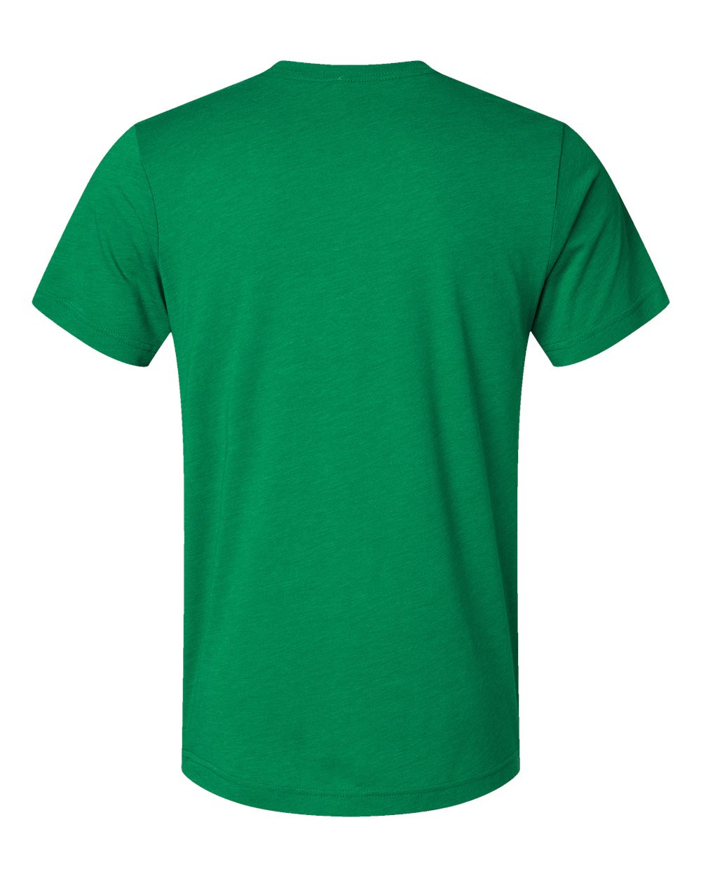 Rear View of Solid Kelly Triblend Triblend Tee - 3413
