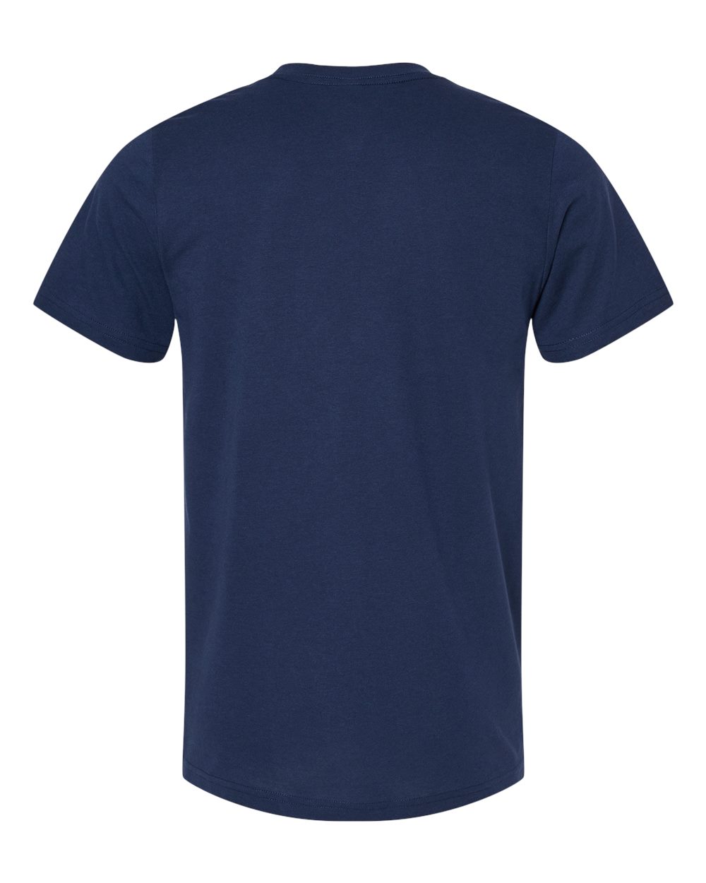 Rear View of Solid Navy Blend CVC Jersey Tee - 3001CVC