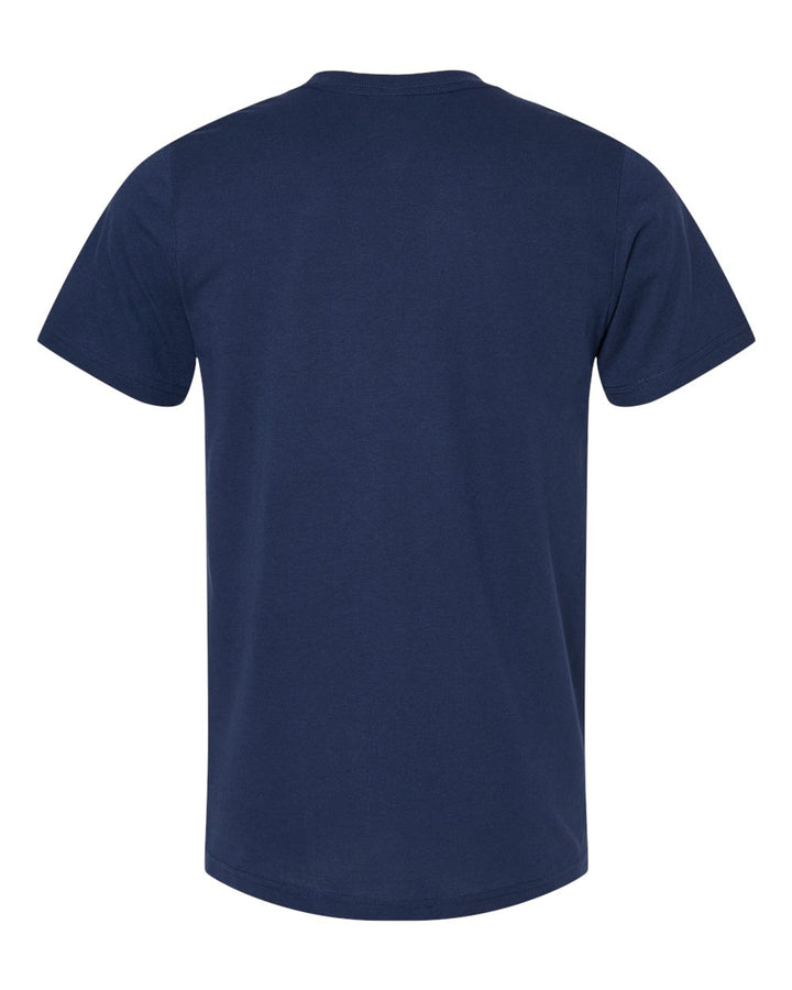 Rear View of Solid Navy Blend CVC Jersey Tee - 3001CVC