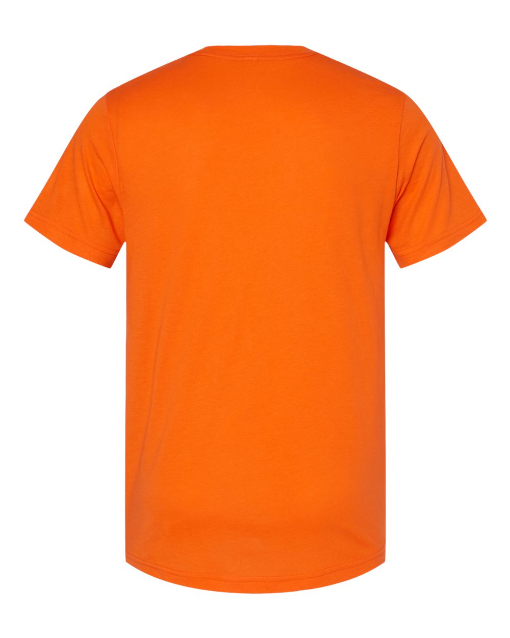 Rear View of Solid Orange Triblend Triblend Tee - 3413