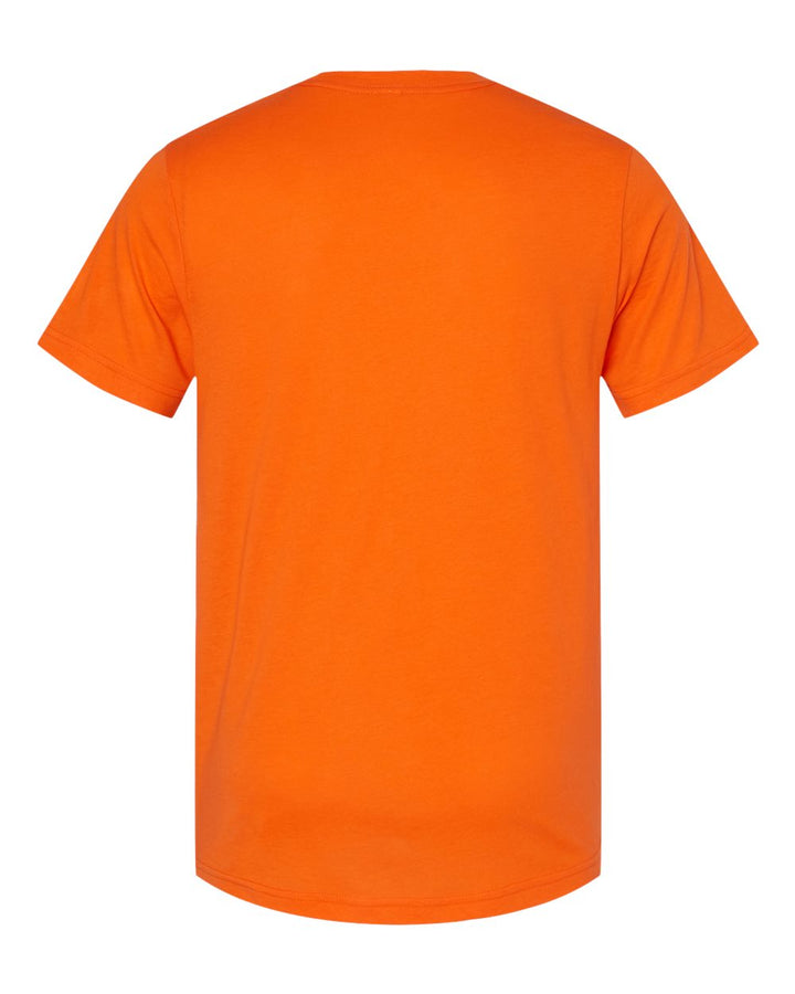 Rear View of Solid Orange Triblend Triblend Tee - 3413