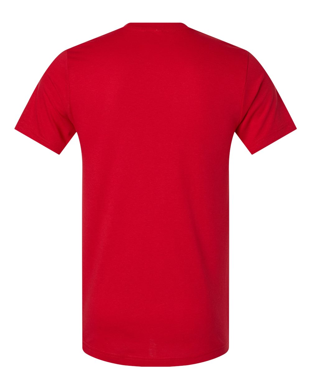 Rear View of Solid Red Blend CVC Jersey Tee - 3001CVC