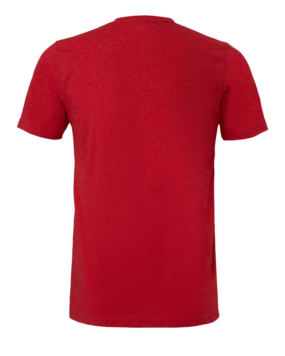 Rear View of Solid Red Triblend Triblend Tee - 3413