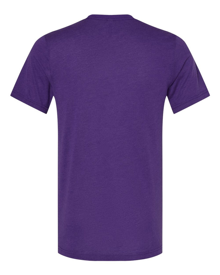 Rear View of Solid Team Purple Triblend Triblend Tee - 3413