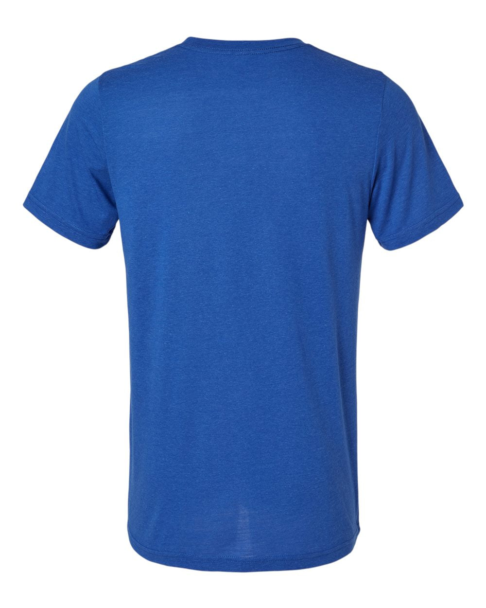 Rear View of Solid True Royal Triblend Triblend Tee - 3413