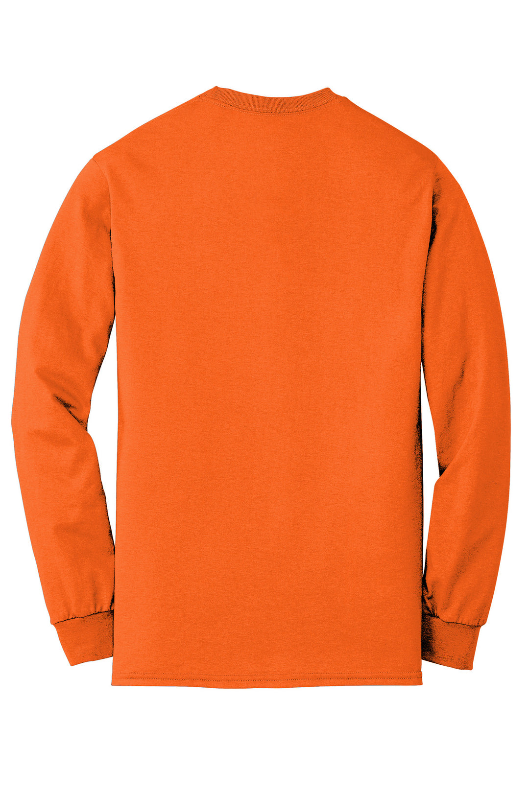 Rear View of SOrange Gildan - DryBlend 50 Cotton/50 Poly Long Sleeve T-Shirt. 8400