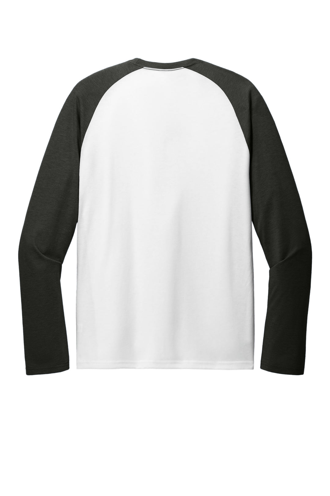 Rear View of SpcBlk/BtW Allmade Unisex Tri-Blend Long Sleeve Colorblock Raglan AL6009