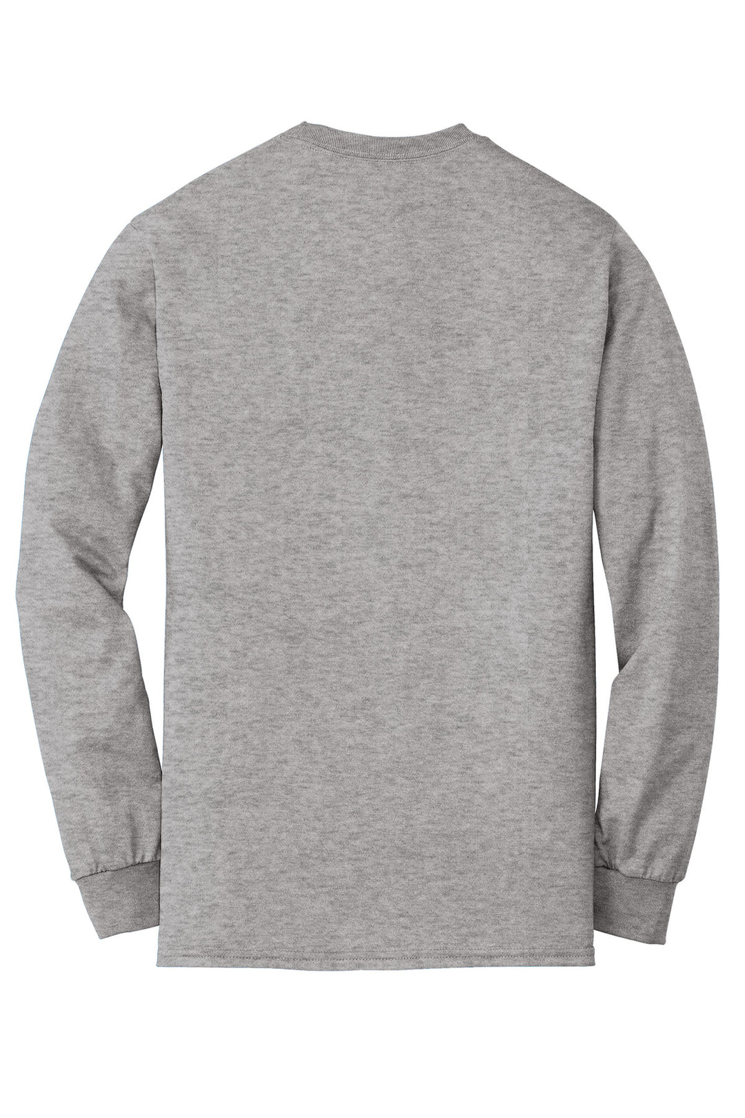 Rear View of Sport Grey Gildan - DryBlend 50 Cotton/50 Poly Long Sleeve T-Shirt. 8400