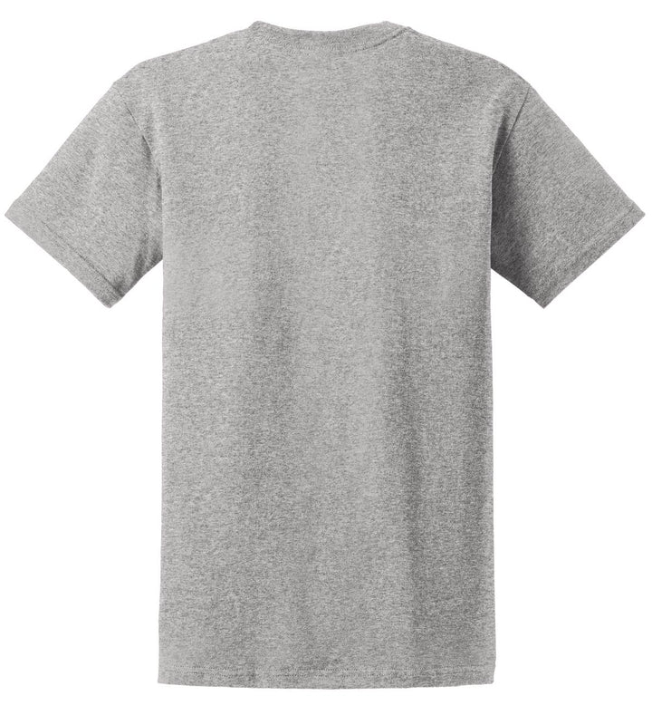 Rear View of Sport Grey Gildan - Ultra Cotton 100% US Cotton T-Shirt. 2000