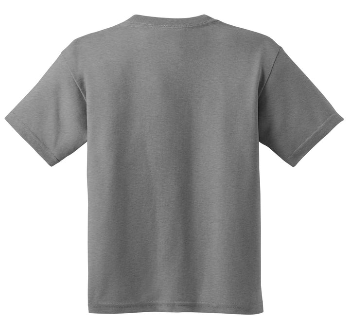 Rear View of Sport Grey Gildan - Youth Heavy Cotton 100% Cotton T-Shirt. 5000B