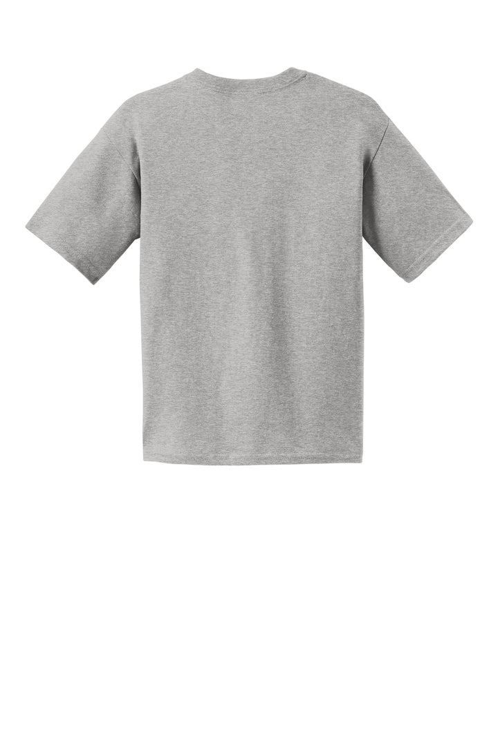 Rear View of Sport Grey Gildan - Youth Ultra Cotton 100% US Cotton T-Shirt. 2000B