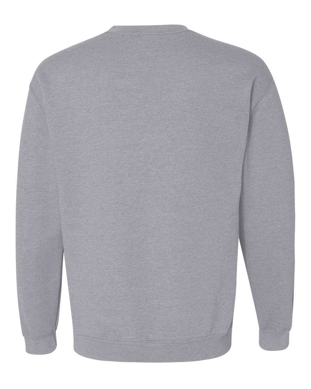 Rear View of Sport Grey Heavy Blend™ Crewneck Sweatshirt - 18000