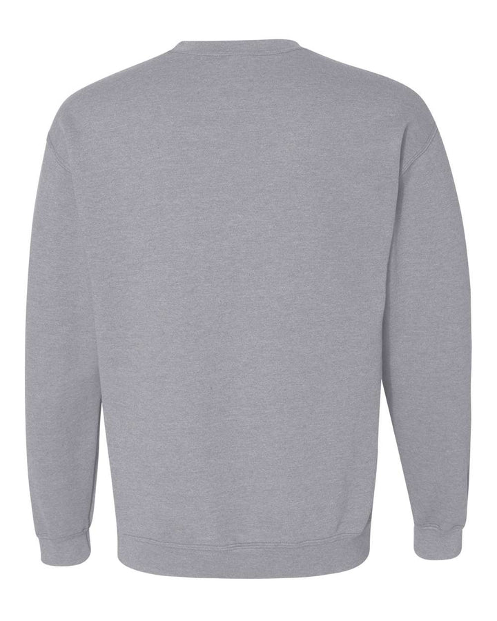 Rear View of Sport Grey Heavy Blend™ Crewneck Sweatshirt - 18000
