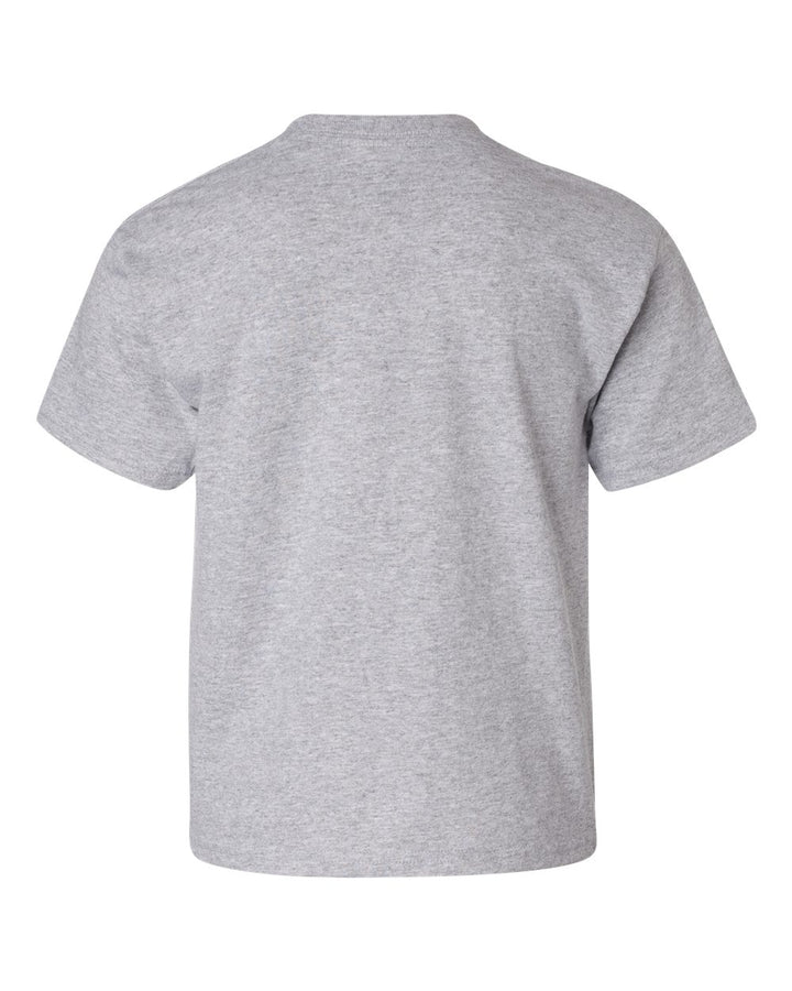 Rear View of Sport Grey Heavy Cotton™ Youth T-Shirt - 5000B