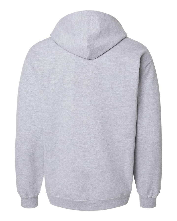 Rear View of Sport Grey Softstyle® Full-Zip Hooded Sweatshirt - SF600