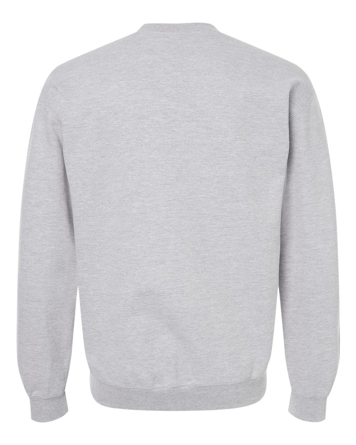 Rear View of Sport Grey Softstyle® Midweight Crewneck Sweatshirt - SF000