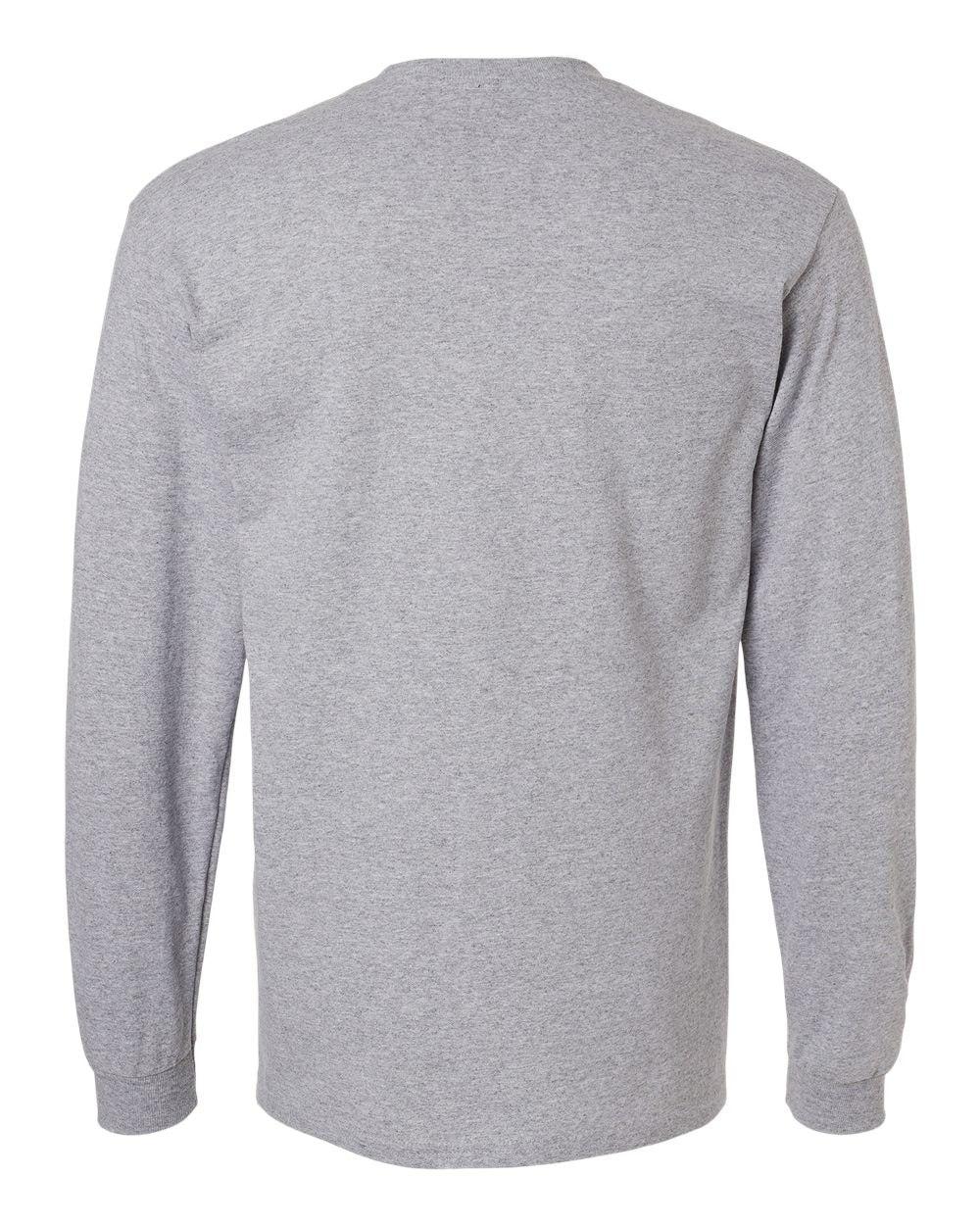 Rear View of Sport Grey Ultra Cotton® Long Sleeve T-Shirt - 2400