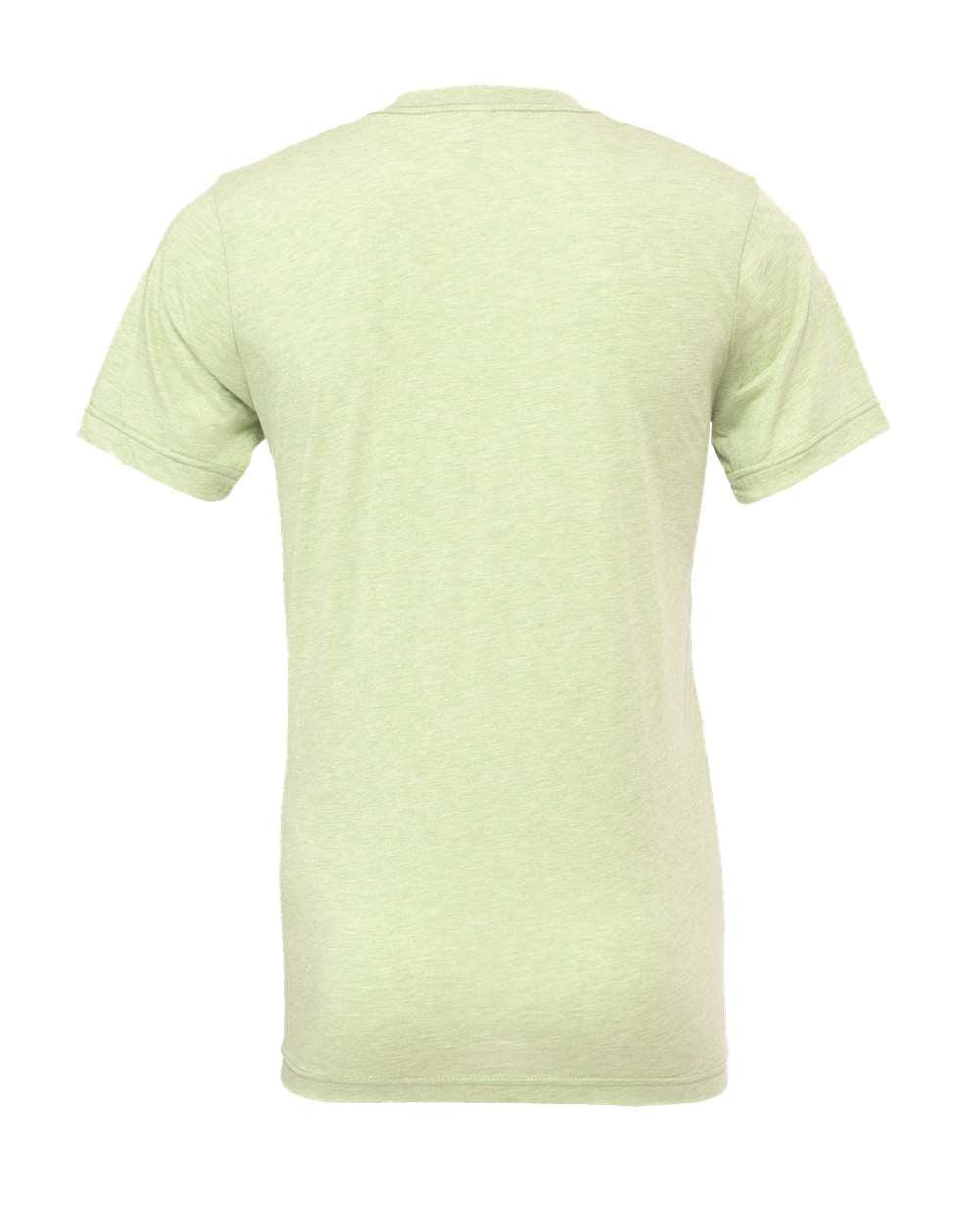 Rear View of Spring Green Triblend Triblend Tee - 3413