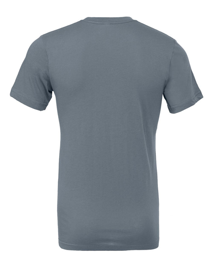 Rear View of Steel Blue Jersey Tee - 3001