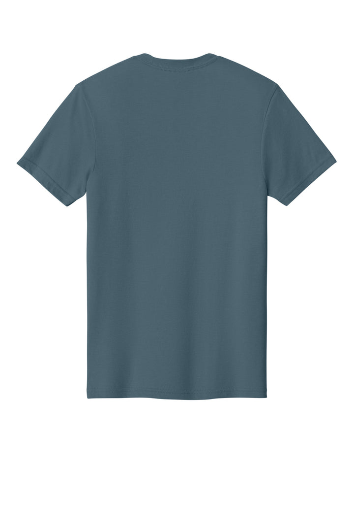 Rear View of SteelBlue Gildan Softstyle CVC Tee 64000CVC