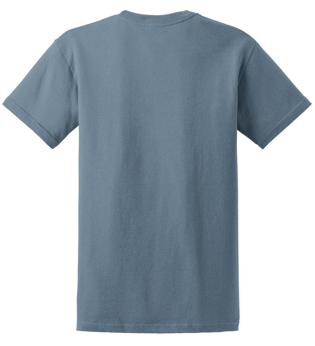 Rear View of Stone Blue Gildan - Ultra Cotton 100% US Cotton T-Shirt. 2000