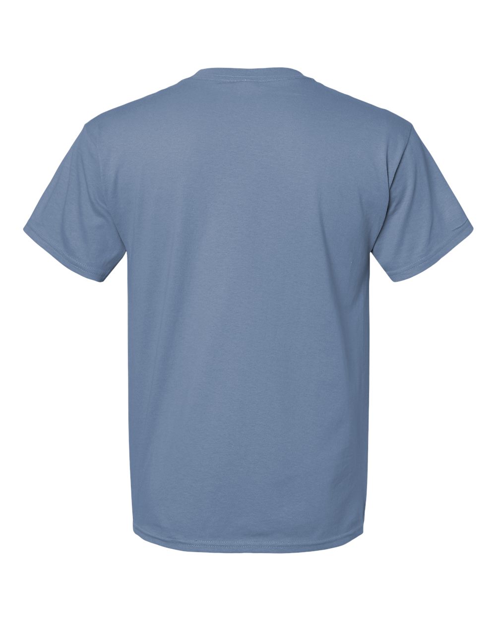 Rear View of Stonewashed Blue Essential-T T-Shirt - 5280