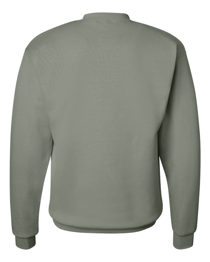 Rear View of Stonewashed Green Ecosmart® Crewneck Sweatshirt - P160