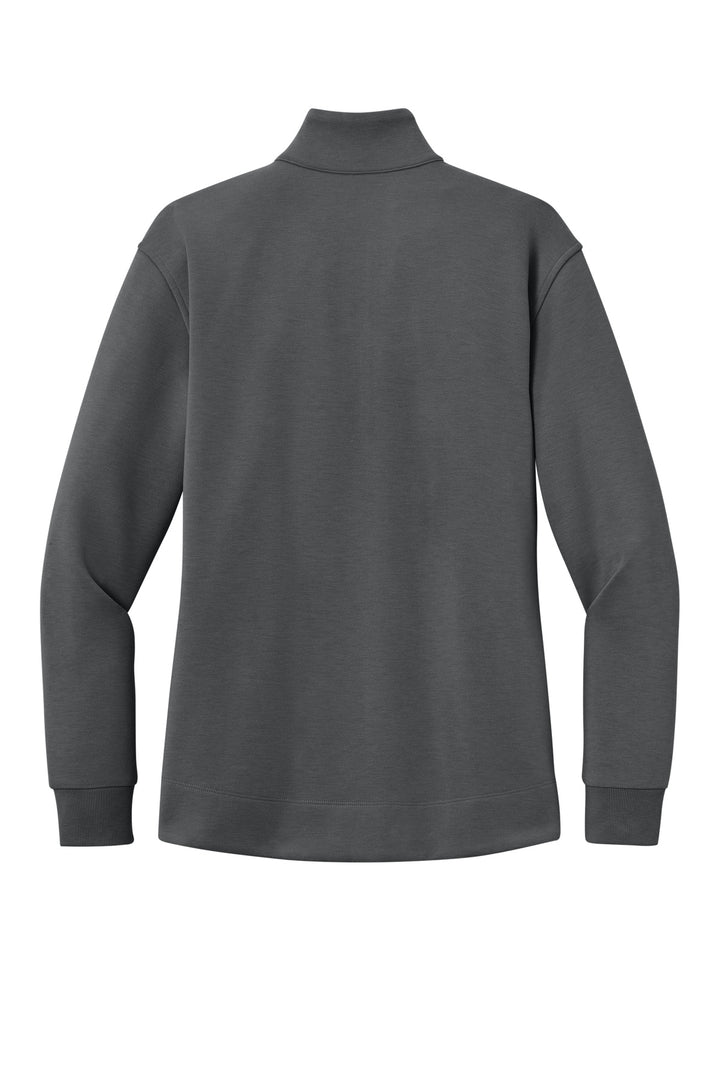 Rear View of StormGrey Port Authority Women's Wearever Signature Double Pique 1/4-Zip LK210