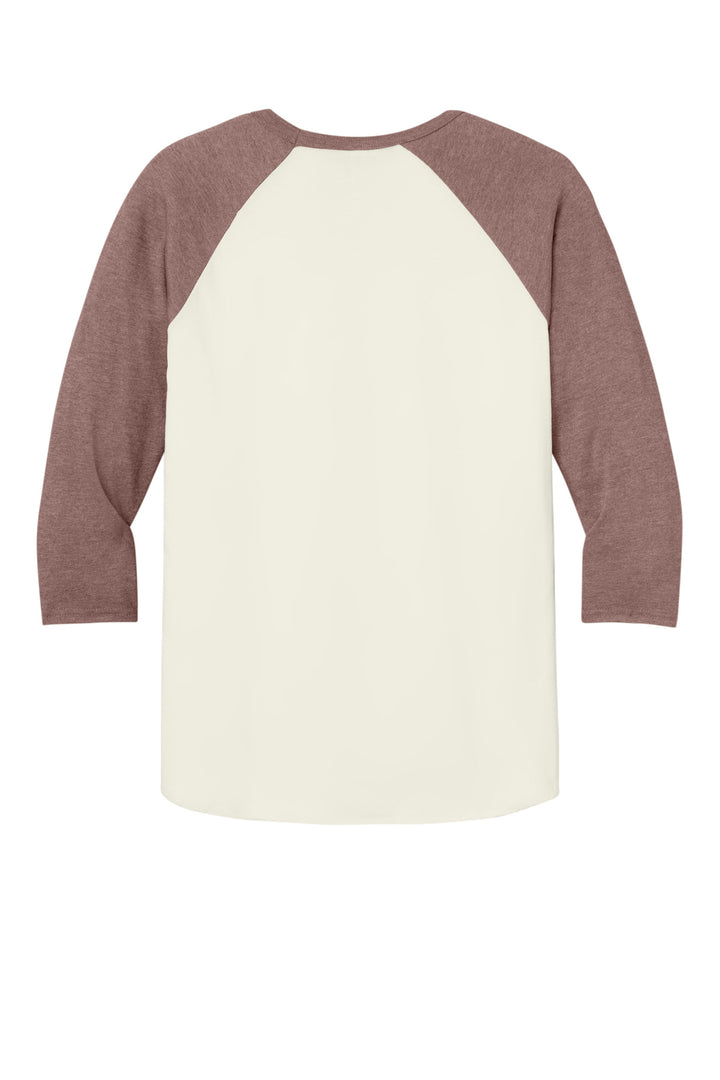 Rear View of SwCrH/HMve Jerzees Unisex Premium Blend Combed Ring Spun 3/4-Sleeve Raglan 560R