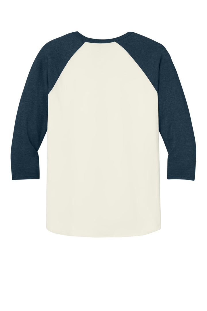 Rear View of SwCrH/IdgH Jerzees Unisex Premium Blend Combed Ring Spun 3/4-Sleeve Raglan 560R