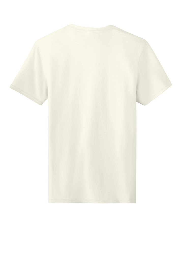 Rear View of SwtCrmHthr Jerzees Unisex Premium Combed Ring Spun Cotton Tee 570M