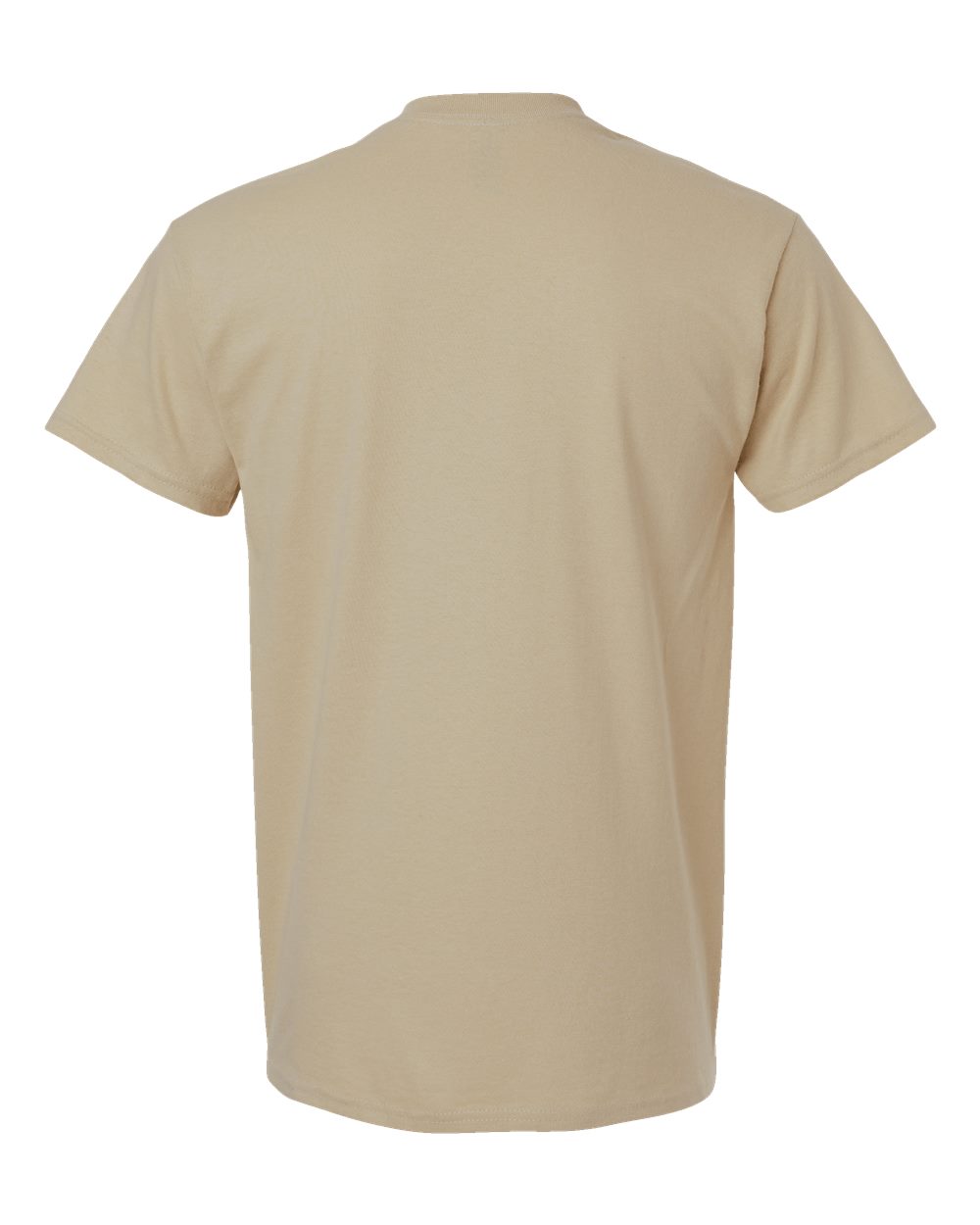 Rear View of Tan Ultra Cotton® T-Shirt - 2000