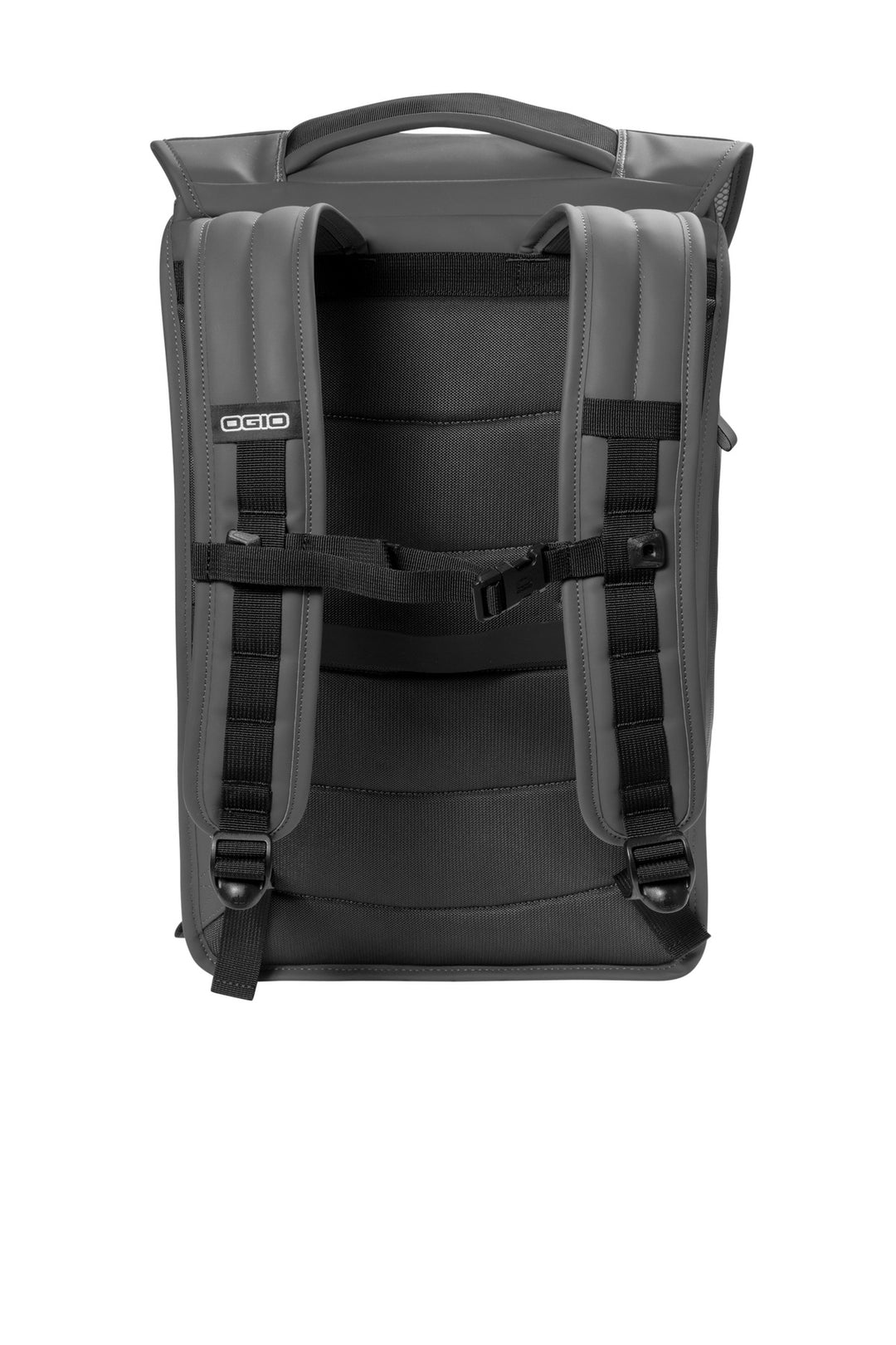 Rear View of TarmacGrey OGIO Resistant Rolltop Pack 91014