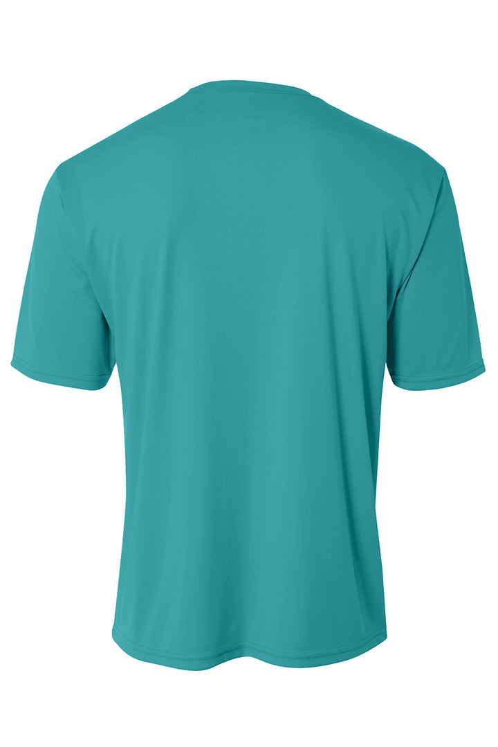 Rear View of Teal A4 Cooling Performance Short Sleeve Tee A4N3142