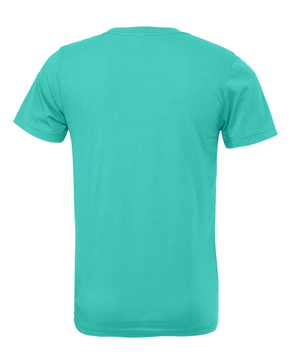 Rear View of Teal Jersey Tee - 3001