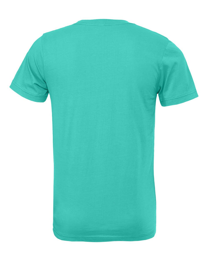 Rear View of Teal Jersey Tee - 3001