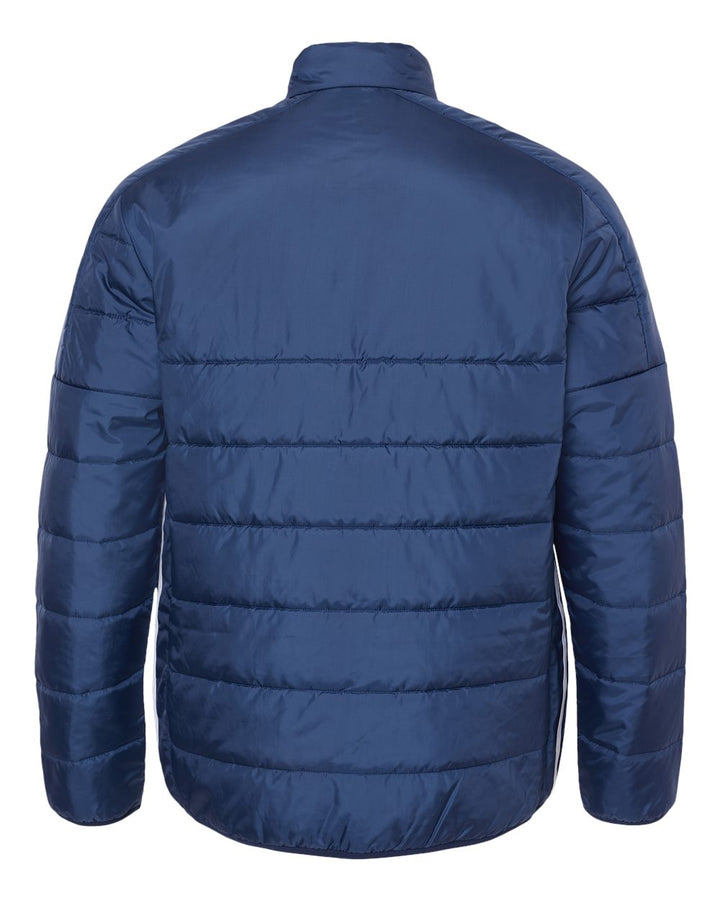 Rear View of Team Navy Blue Puffer Jacket - A570