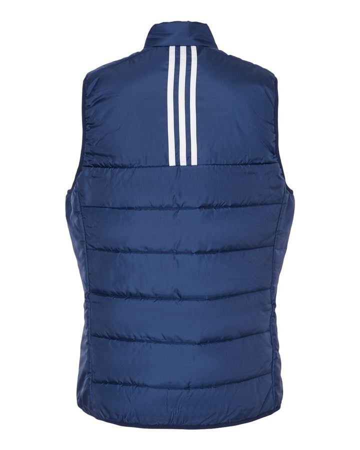 Rear View of Team Navy Blue Women's Puffer Vest - A573