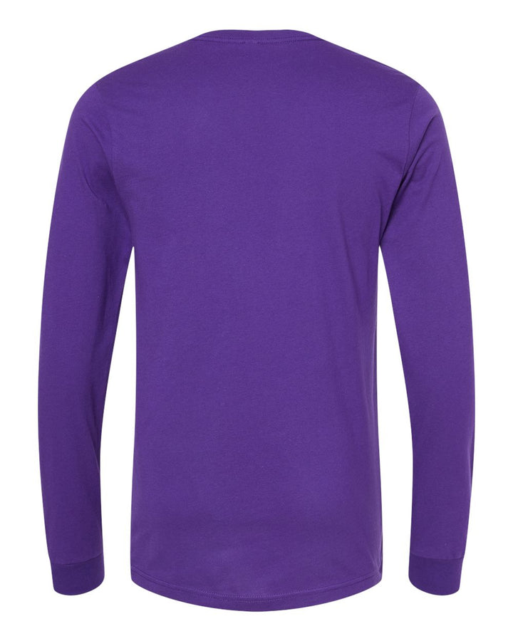 Rear View of Team Purple Jersey Long Sleeve Tee - 3501