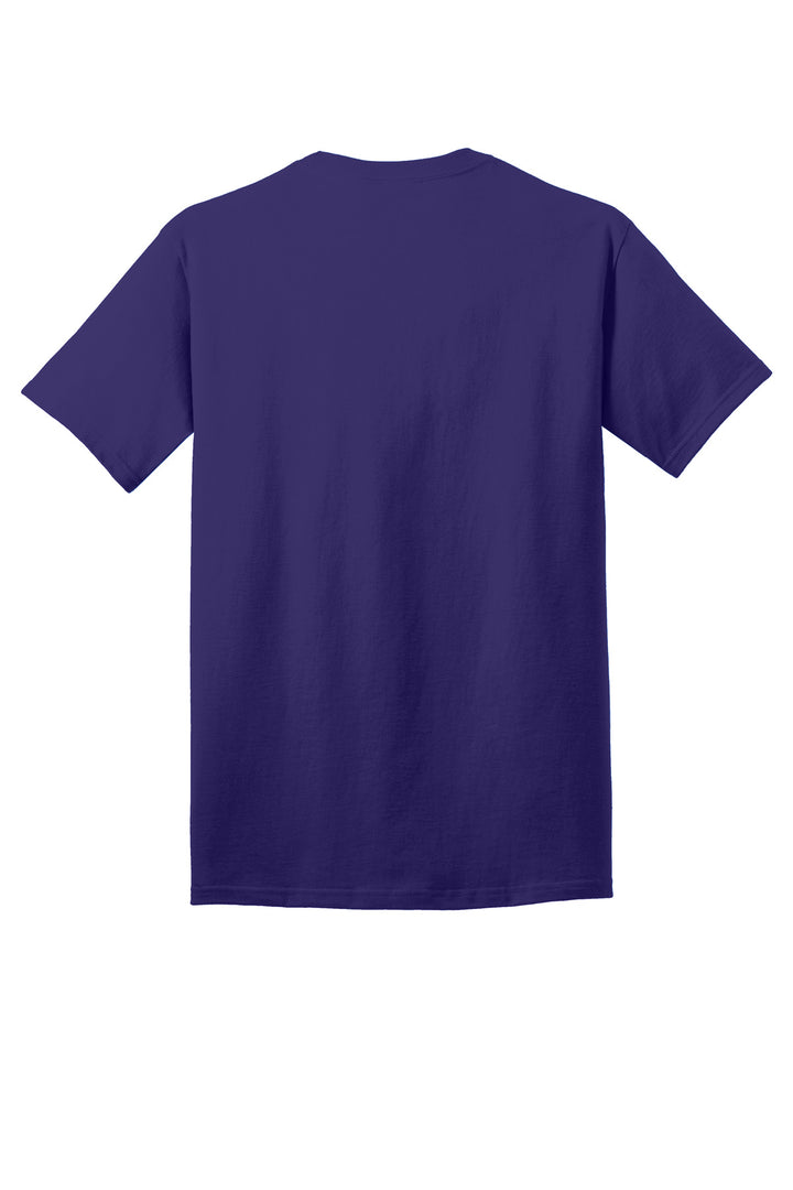 Rear View of Team Purple Port & Company - Core Cotton Tee. PC54